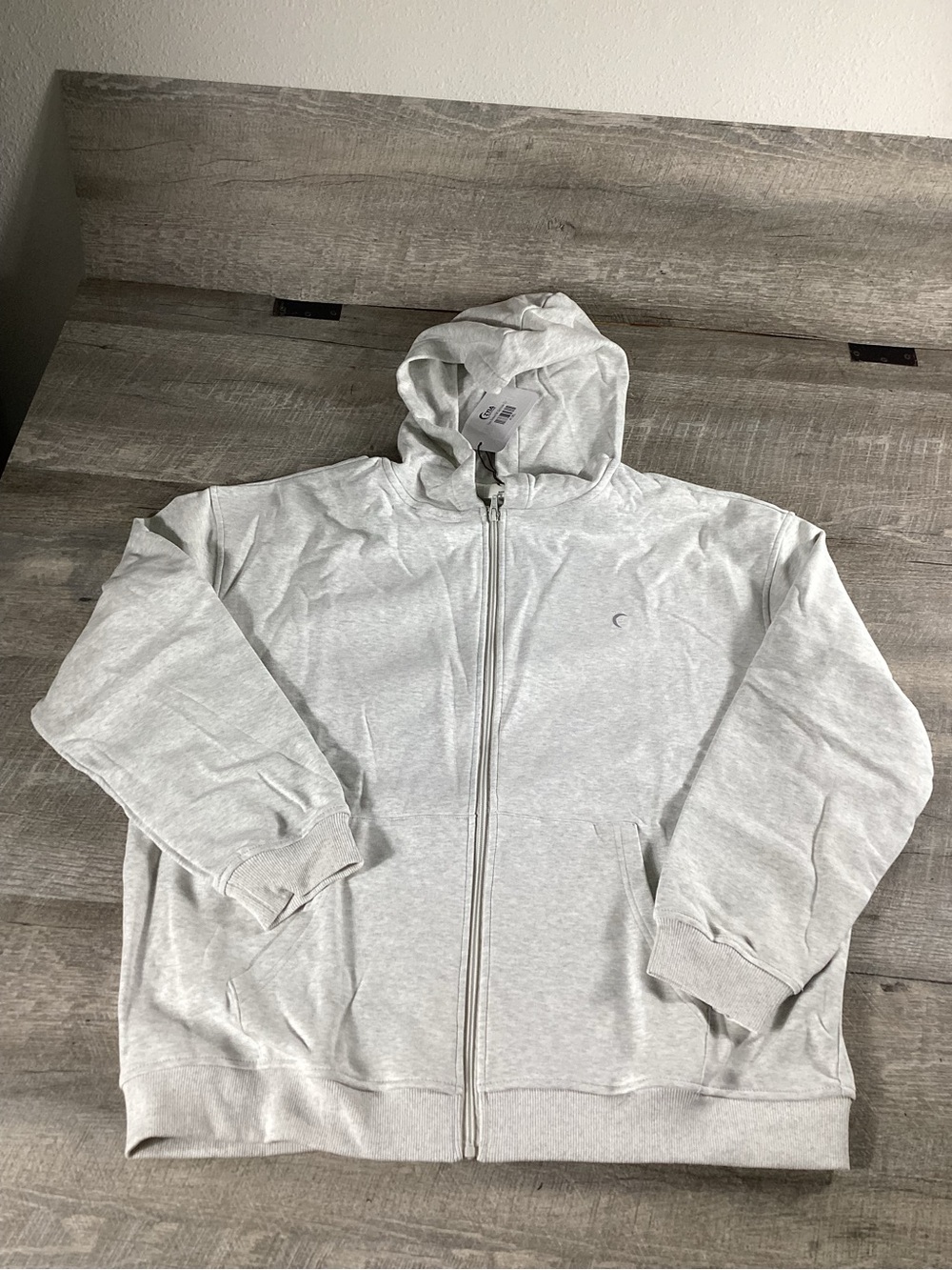 Zyia Active Gray Retreat Full Zip Hoodie Womens Large NWT Cotton Blend